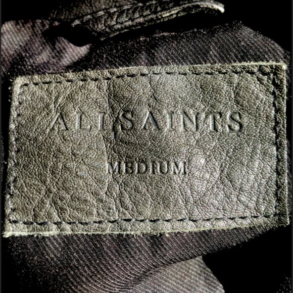 All Saints Leather Jacket / Black / M - Picture 3 of 3